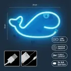 Neon LED Light WHALE blue Bat + USB FLNE19 Forever Light Foto 5