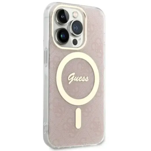 Guess GUHMP14LH4STP iPhone 14 Pro 6.1" różowy|pink hardcase 4G MagSafe Фото num