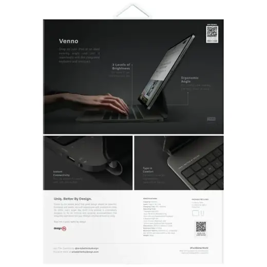 Case UNIQ Venno Pro Magnetic Smart with keyboard for iPad Pro 13" M4 (2024) bl Фото num
