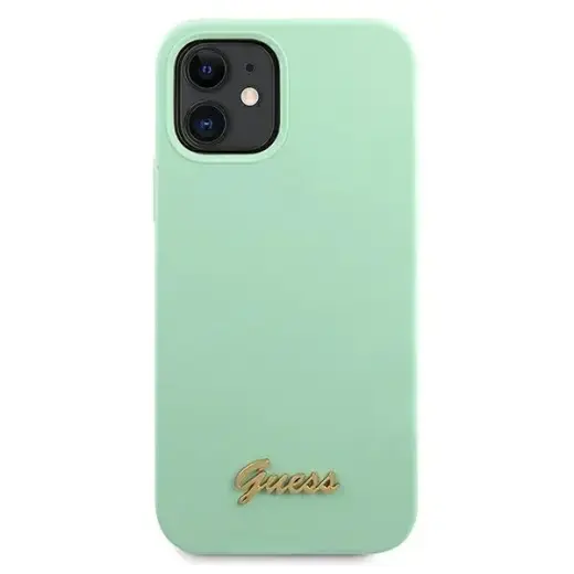 Guess GUHCP12SLSLMGGN iPhone 12 mini 5,4" zielony|green hardcase Metal Logo Script Фото num