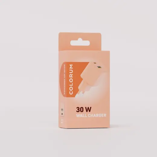 COLORUM CLS30-AC-14 зарядное устройство | 30W | PD | USB-A, USB-C | peach fuzz Фото num