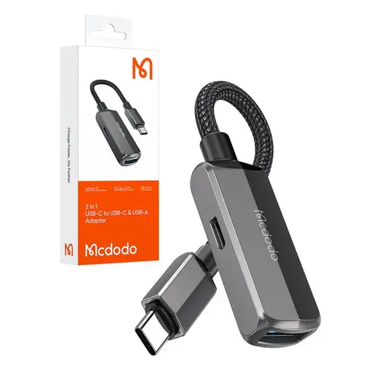Mcdodo CA-2830 OTG 2in1 Convertor USB-C do USB-C + USB-A Фото num