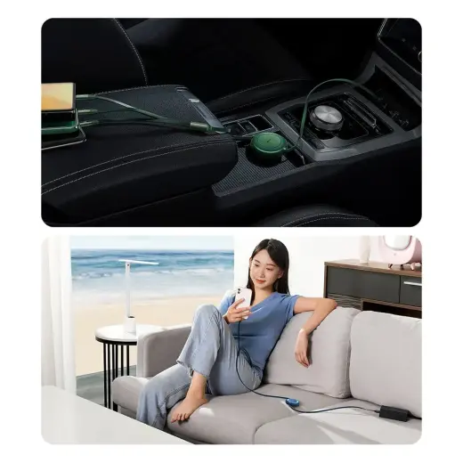 Baseus Bright Mirror 3 3-in-1 datu pārraides un uzlādes vads | USB-C uz Micro USB, Lightning, USB-C | 66W | 1.1m | violets Foto 8