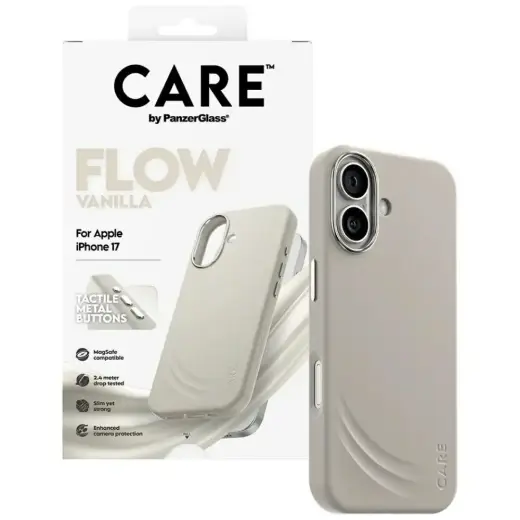 Case CARE by PanzerGlass FLOW MagSafe for iPhone 17 vanilla Foto 4