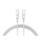 CAR CHARGER MX KAPPA 18W PD+QC, USB-A+C+ C/C CABLE 20W PD, WHITE Foto 2