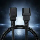 Qoltec Power cable IEC C13 | C14 | 3x1.00mm² | Pure copper Cu | 1m Фото num