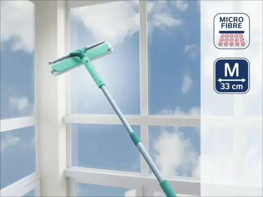 LEIFHEIT Logu birste ar teleskopisku kātu 100–155cm Classic Window Cleaner Foto 5