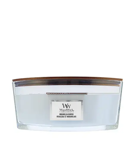 WoodWick Magnolia Birch scented candle with wooden wick 453,6 g Фото num