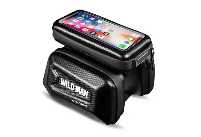 WILDMAN traveling bag for bike frame with zipper 1,2L (4"-7") E6S black