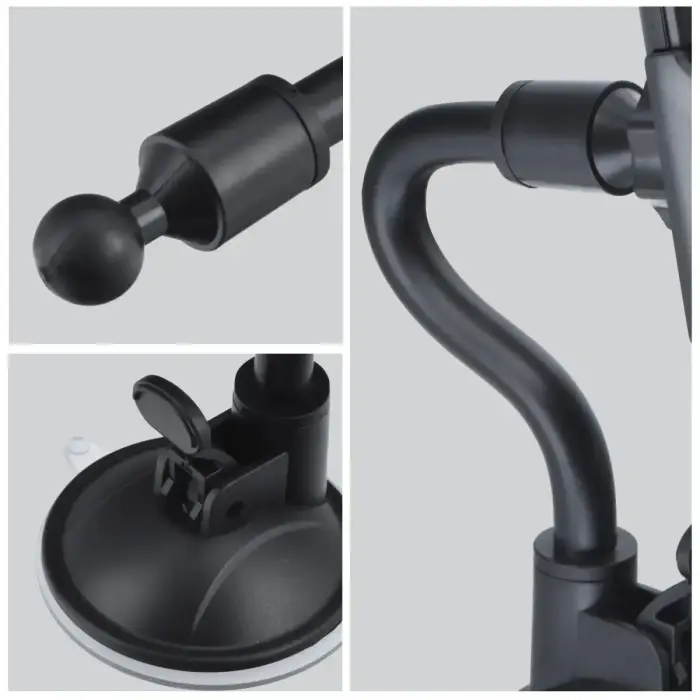 Car phone holder Forcell F-Grip Carbon Bracket arm 17cm windshield black Photo