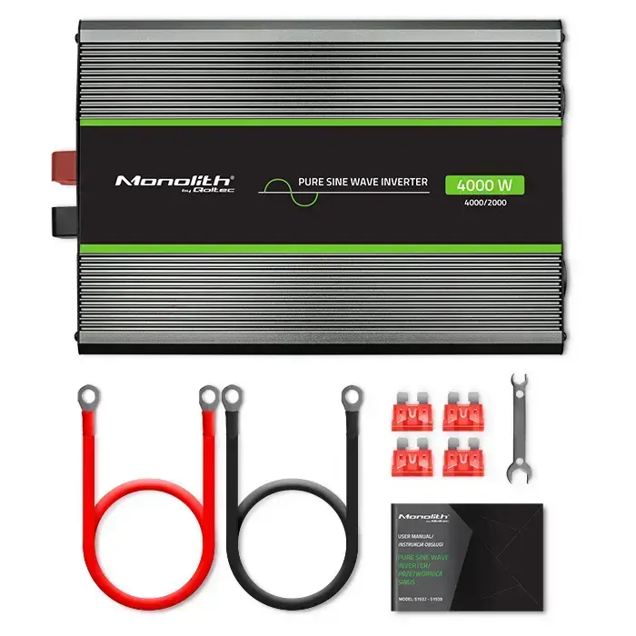 Qoltec Pure Sine Wave Inverter Monolith | 2000W | 4000W | 24V to 230V Foto 6