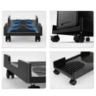 Orico CPB3 computer stand on wheels, load capacity 20 kg - black — Foto 6