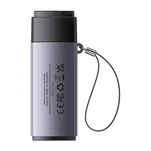 Baseus Lite Series SD|TF memory card reader, USB (gray) Foto 2
