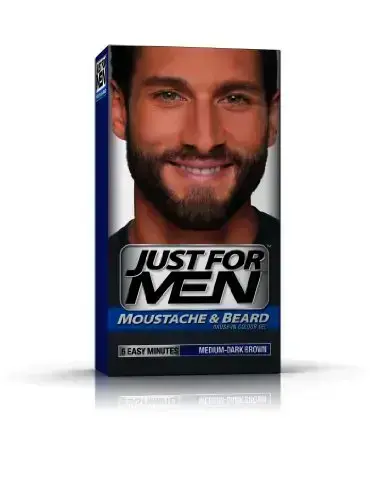 Just for Men Brush-in Facial Hair Colour Medium-Dark Brown in Clear Foto 5