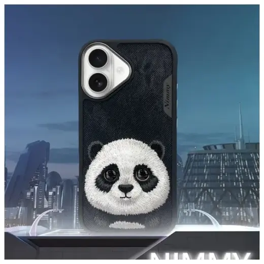 Nimmy Big Eyed Pet 2.0 Panda phone case for iPhone 16 black Photo