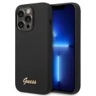 Guess Liquid Silicone Metal Logo Case for iPhone 14 Pro Black — Foto 1