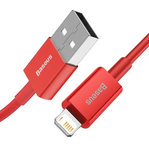 Baseus CALYS-A09 datu pārraides un uzlādes vads | USB-A uz Lightning | 12W | 1m | sarkans Foto 17