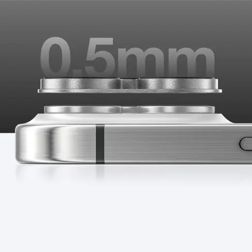 AmazingThing Aviation-Grade Alloy Tempered Glass Lens for iPhone 16 Pro | 16 Pro Max Camera Lens - Gray Фото num