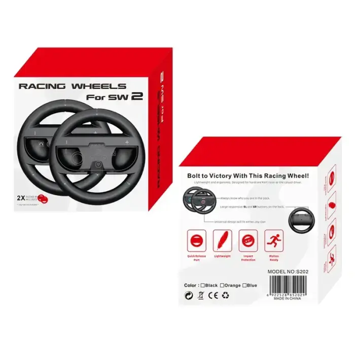 Racing Wheel for Nintendo Switch 2 Joy-Con Controller (Pack of 2) - Black Foto 4