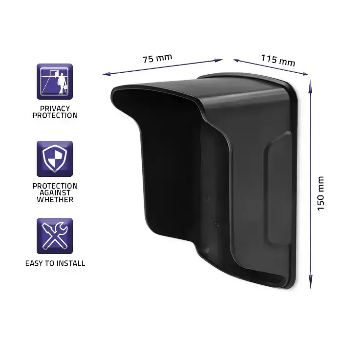 Qoltec Outdoor roof | Black Foto 3