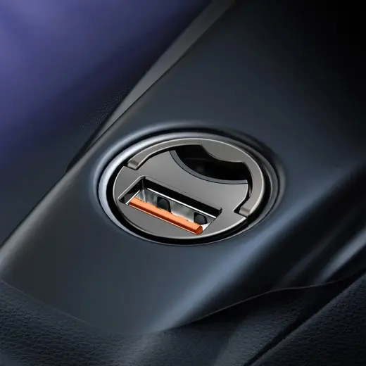 Baseus Tiny Star Mini Quick Charge auto lādētājs USB Port | 30W | QC | USB-A | pelēks Foto 15