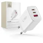 Зарядное устройство Tech-Protect NCA65W-GAN | 65W | PD, QC, GaN | USB-C, USB-A | белое — Фото 1