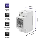 Qoltec Single phase electronic energy consumption meter | 230 V | LCD | 2P | DIN rail Фото num