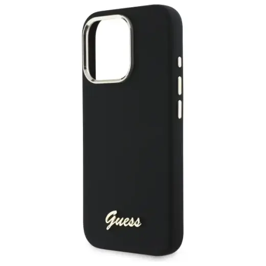 Guess GUHCP16XSMBSLK iPhone 16 Pro Max 6.9" black hardcase Silicone Script Metal Logo & Frame Foto 6