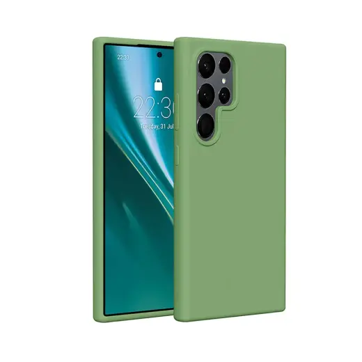 Etteri Silikona telefona maciņš Samsung Galaxy S25 Ultra gaiši zaļš Foto 1