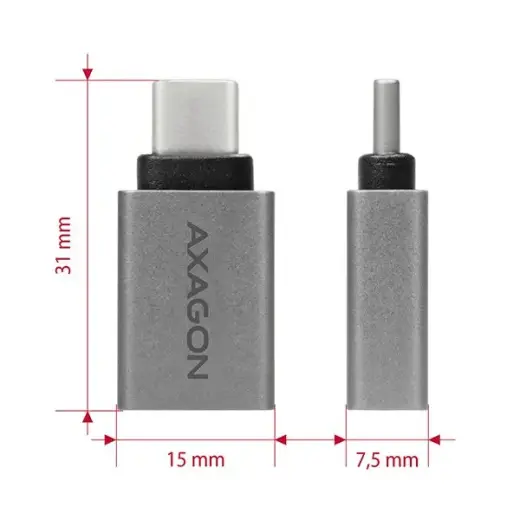 AXAGON RUCM-AFA adapter USB-C -> USB-A ALU Фото num