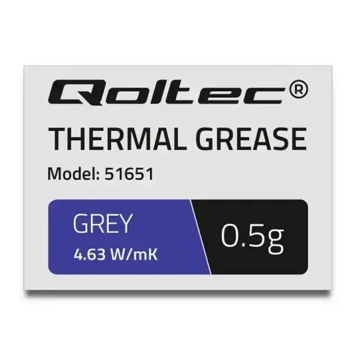 Qoltec Thermal grease 4.63 W/m-K | 0.5g | Grey Фото num