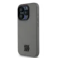 DKNY PU Leather Stack Logo Magsafe Case for iPhone 15 Pro Max Grey — Foto 2