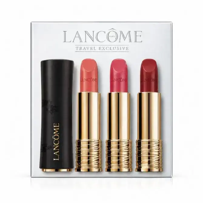 Set Lancome: L'Absolu Rouge, Cream, Cream Lipstick, 01, 3.4 g + L'Absolu Rouge, Cream, Cream Lipstick, 08, 3.4 g + L'Absolu Rouge, Cream Lipstick, 264, Peut-Etre, 3.4 g