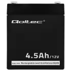 Qoltec AGM battery | 12V | 4.5Ah | Maintenance-free | Efficient| LongLife | for UPS, scale, cash register Foto 5