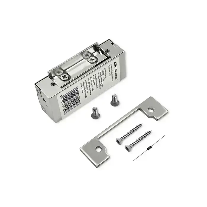 Qoltec Electric strike With lock and memory | 12V | Stainless steel Foto 2