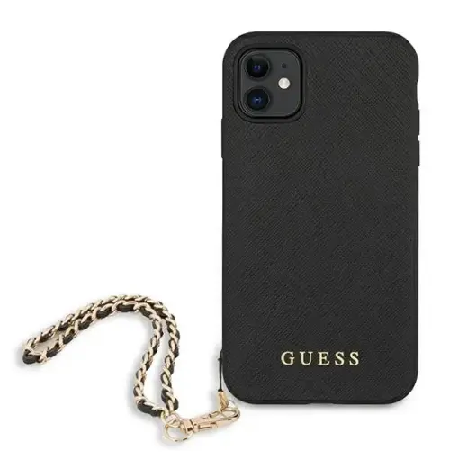 Guess Saffiano Chain - Etui iPhone 11 (czarny) Foto 3