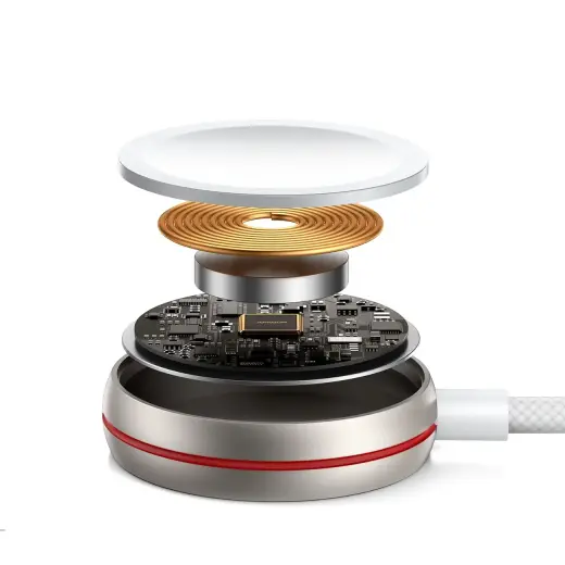 Joyroom 2 in 1 Lightning cable and inductive charger for Apple Watch 1.5m white (S-IW011) Фото num