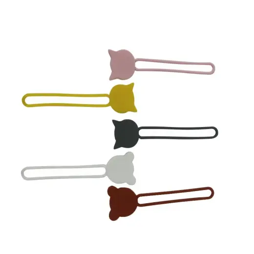 Silicone cable reel - pink Photo