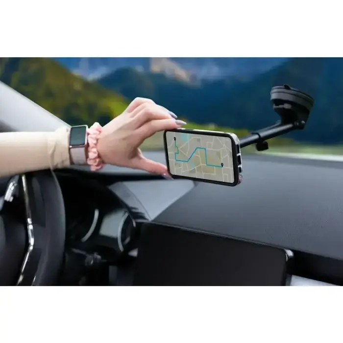 Magnetic car phone holder compatible with Magsafe Forcell F-Grip PrecisionX windshield/ dashboard / air vent black Photo