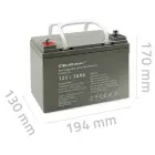 Qoltec  AGM battery | 12V | 36Ah | Maintenance-free | Efficient| LongLife | for UPS, scooter Foto 8