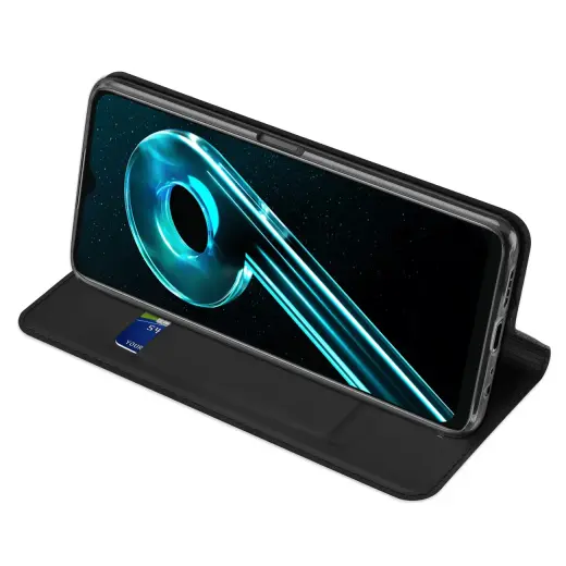 Dux Ducis Skin Pro Case For Realme 10 5G | Realme 9i 5G Cover Flip Card Wallet Stand Black Photo