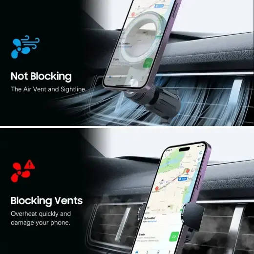 Blavec Car holder BH-03 magnetic Ring to air vent (BH03-MAVRB) black Foto 11