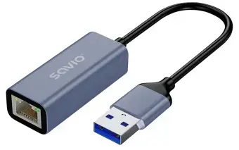 Adapteris Savio AK-83 USB-A 3.1 Gen 1 - RJ-45 Gigabit Ethernet