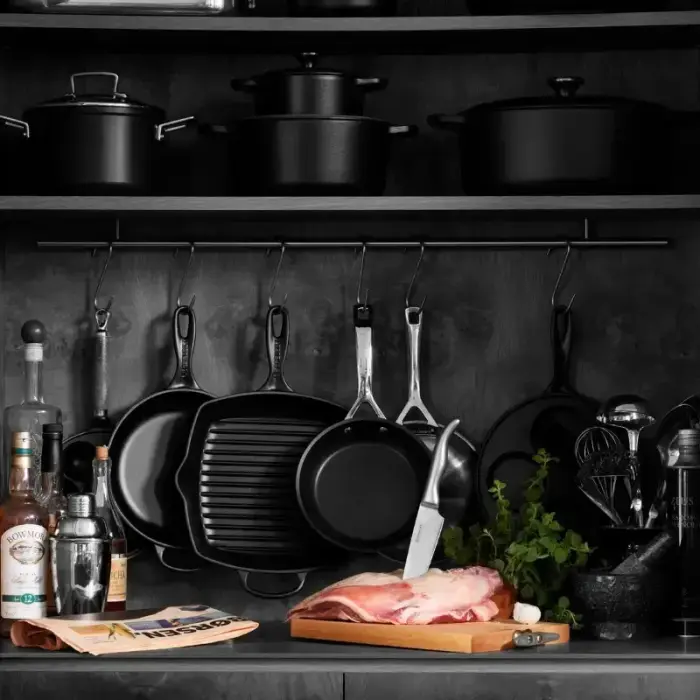 Le Creuset Čuguna grillpanna kvadrātveida 26x26cm matēti melna  Foto 5