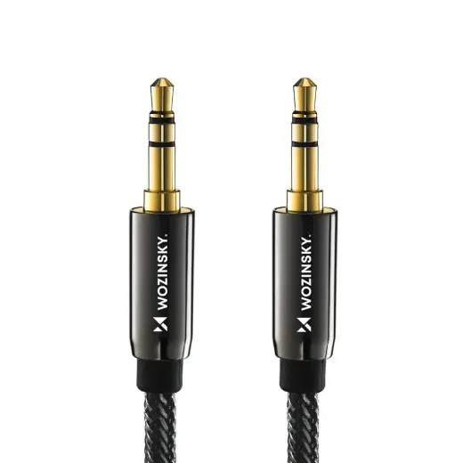 Wozinsky universal mini jack cable 2x AUX cable 1.5 m black Photo