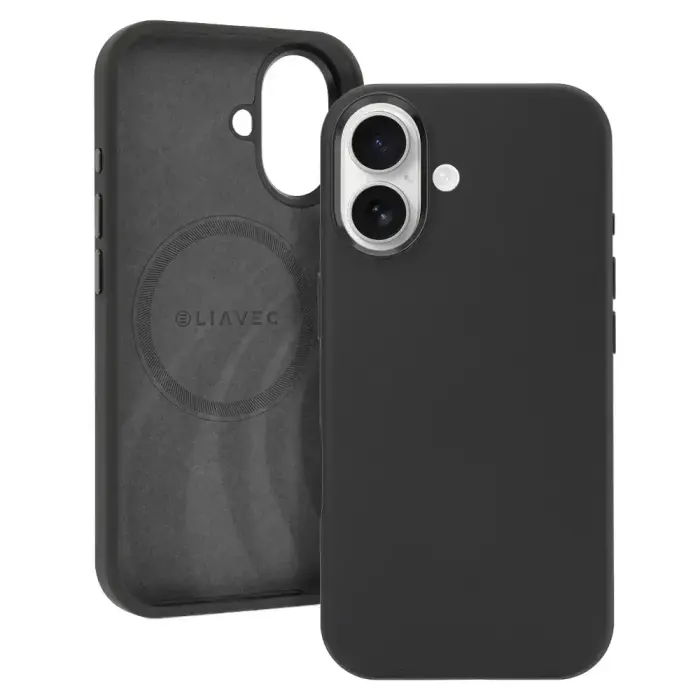 Liavec Silky phone case with MagSafe support for iPhone 17 black