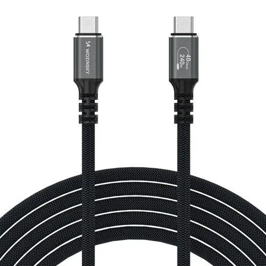 Wozinsky WPS-UY42S USB-C Thunderbolt 4 Cable 240W 2m 4K - Black Foto 2