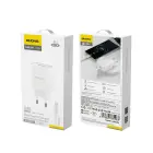Dudao A4EU USB-A 2.1A wall charger - white + USB-A - micro USB cable Photo