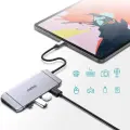 Choetech 9in1 multifunctional USB Type C HUB - 3x USB 3.2 Gen 1 | SD and TF memory card reader | HDMI 4K 30Hz | VGA Full HD 60Hz | USB Type C | RJ45 gray (HUB-M15 gray) Фото num