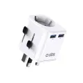 SBS universal travel adapter - EU 2xUSB-A - white Фото num